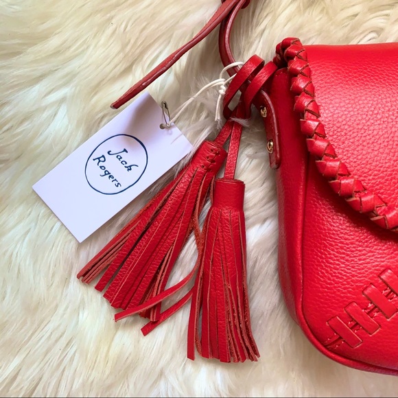 New! JACK ROGERS Ryder Tassel Crossbody Bag - Picture 4 of 14